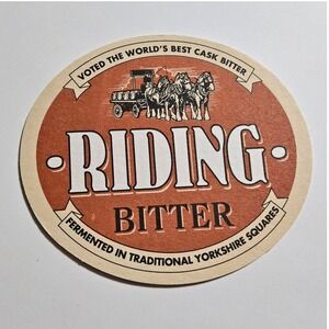Riding Bitter Beer Coaster Yorkshire‎ Squares Cask Bitter Collectible Pub Bar